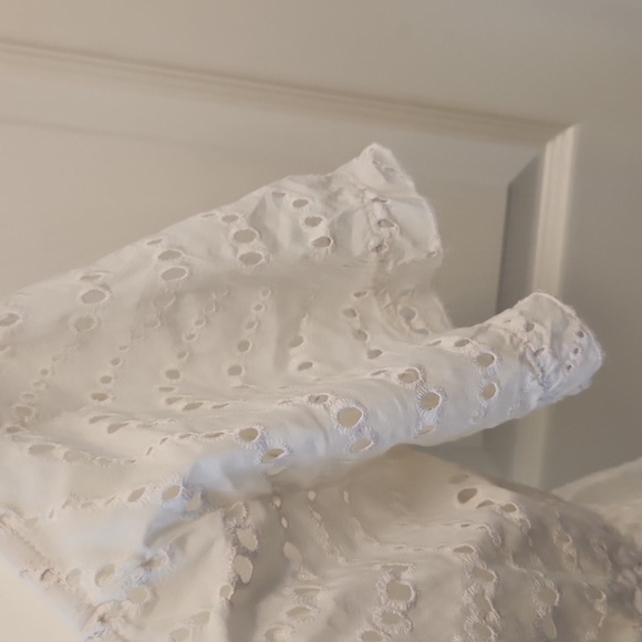 La Blanca White Short Sleeve Eyelet Swim Cover Up Size S - Picture 5 of 10